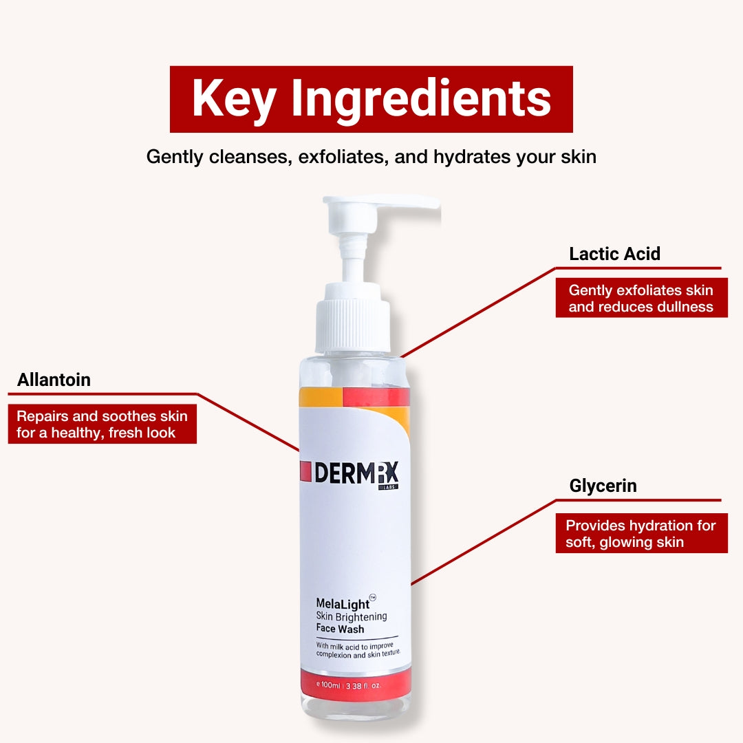 Ingredients of Brightening Face wash | DermRx Labs