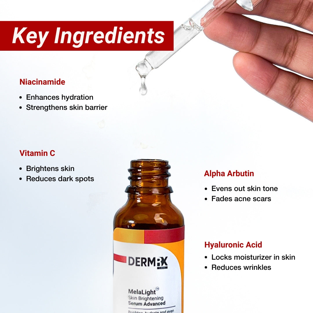 Ingredients of Melalight brightening serum | DermRx Labs